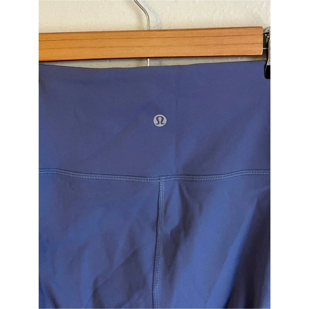 Lululemon Wunder Train High Rise Crop Purple Blue Periwinkle Athletic Leggings